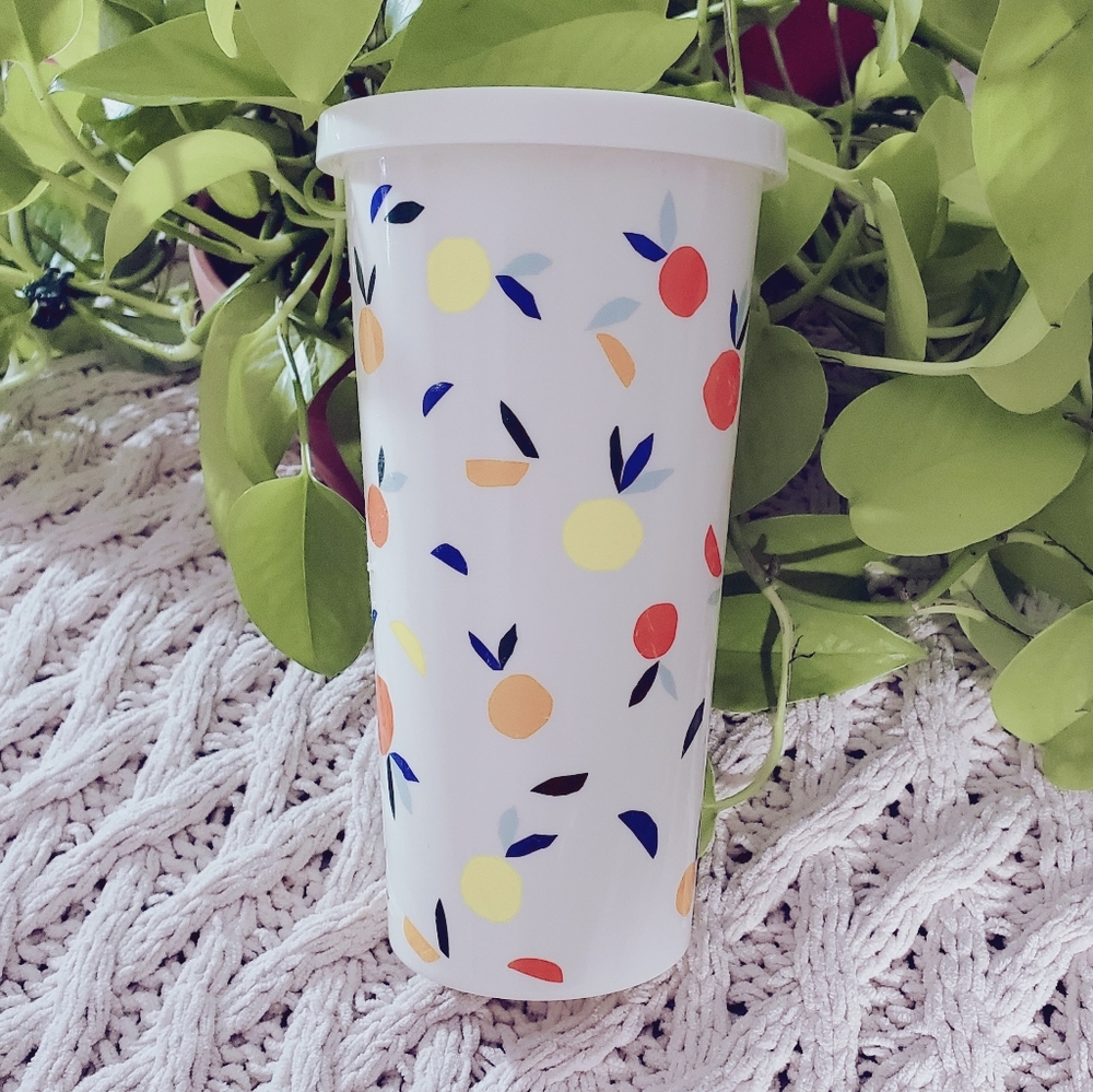 KATE SPADE Citrus Twist 20oz. Insulated Tumbler Lemons Oranges